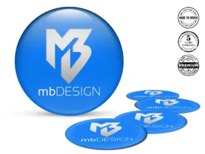 mbDESIGN Ruota Adesivo Logo Design Cupola Resina